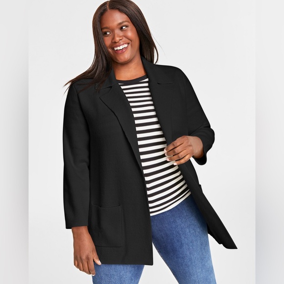 ON 34th Jackets & Blazers - On 34th Women's Black Open Sweater Blazer - NWT